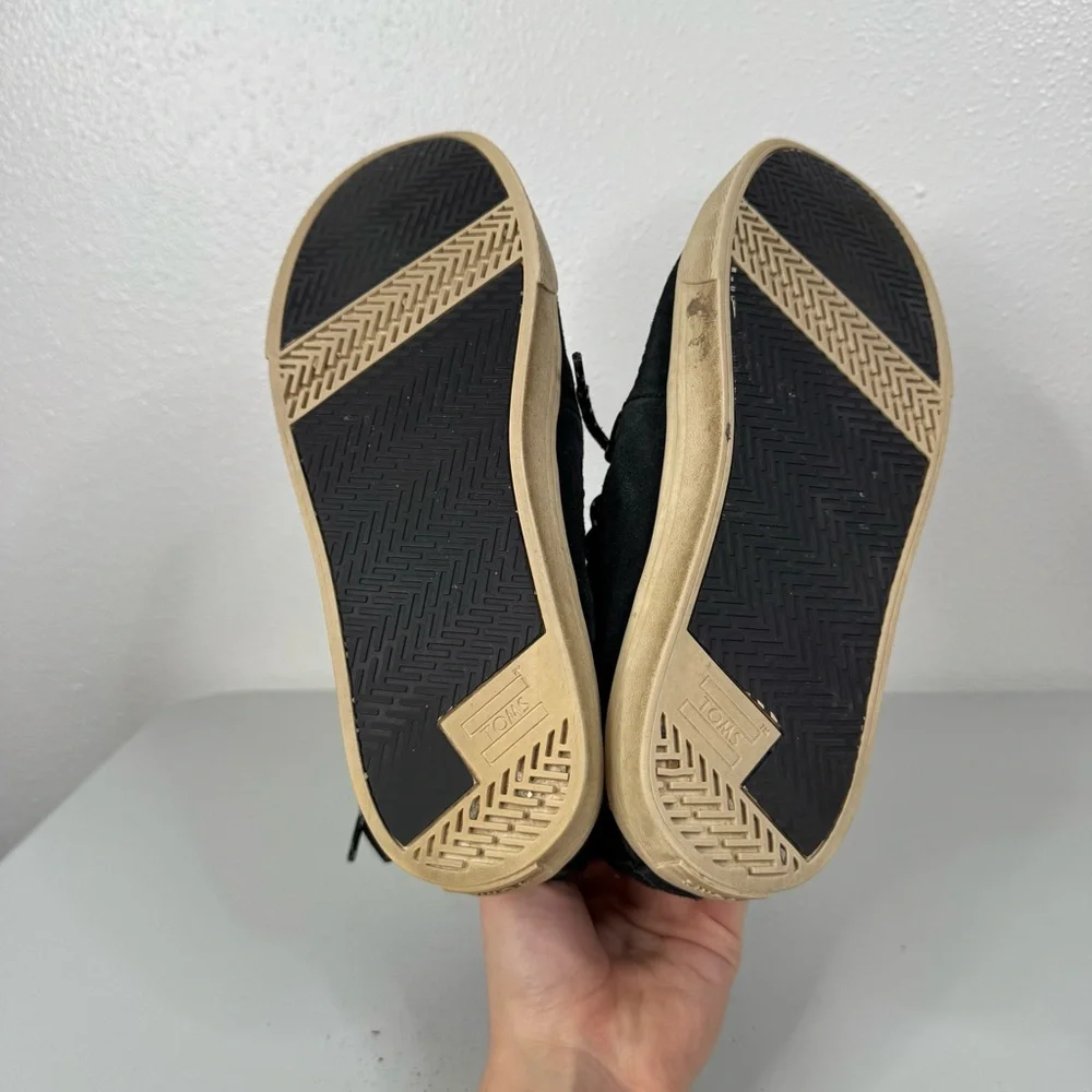 Toms Black‎ Lace Up Winter Shoes Size 9.5
